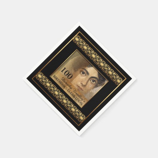 100e verjaardag Fotopapier servetten (Hoek)