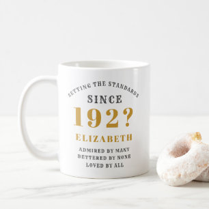 100e Verjaardag Geboren 1920's Chic Sjabloon Naam Koffiemok