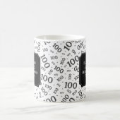 100e Verjaardag Gift Zwart Willekeurig Getal Patro Koffiemok (Center)