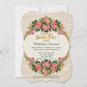 100e verjaardag Gold Glitter Rozen Kaart (Voorkant)