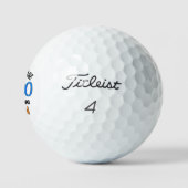 100e verjaardag golfbal 100 jaar grappig cadeau bl golfballen (Logo)