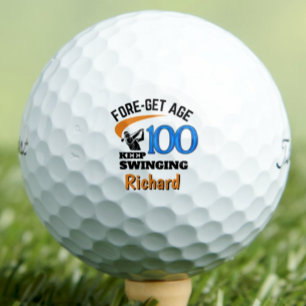 100e verjaardag golfbal 100 jaar grappig cadeau bl golfballen