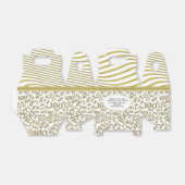 100e verjaardag Goud/Wit Nummerpatroon Bedankdoosjes (Uitgevouwen)