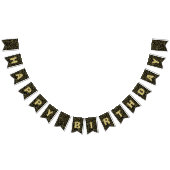 100e verjaardag Happy Birthday Bold Gold en zwart Vlaggetjes (Alle)