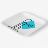 100e verjaardag Herinneringsnotitie op een papercl Papieren Bordje (Gebogen)