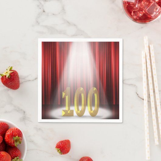 100e verjaardag in de schijnwerpers op het podium servet (Insitu)