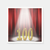 100e verjaardag in de schijnwerpers op het podium servet (Voorkant)