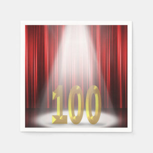 100e verjaardag in de schijnwerpers op het podium servet