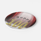 100e verjaardag in de schijnwerpers papieren bordje (Gekanteld)