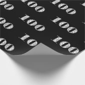 100e verjaardag in zwart cadeaupapier (Hoek)