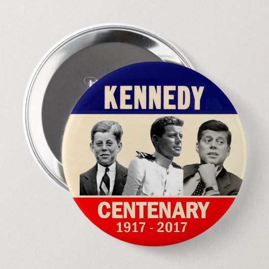 100e verjaardag JFK Ronde Button 4,0 Cm (Voorkant /achterkant)