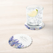100e Verjaardag Juli Geboortebloem Larkspur Custom Kartonnen Onderzetters (Insitu)