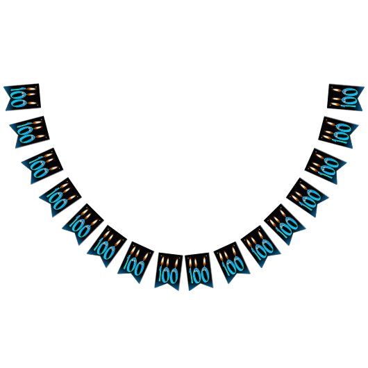 100e verjaardag kaarsen met oogballen vlaggetjes (Alle)