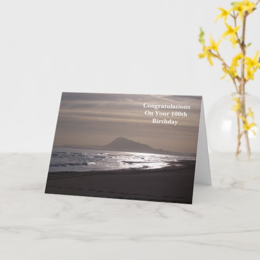 100e verjaardag kaart (Gele Bloem)