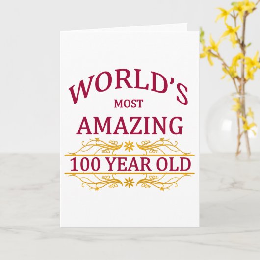 100e. Verjaardag Kaart (Gele Bloem)