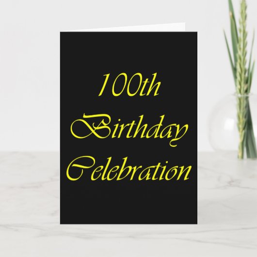 100e verjaardag kaart (Voorkant)