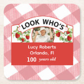 100e verjaardag -  kartonnen onderzetters (Voorkant)