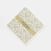 100e Verjaardag Koel Nummer Patroon Goud/Wit Servet (Hoek)
