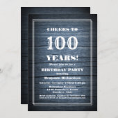 100e verjaardag land hout partij kaart (Voorkant / Achterkant)