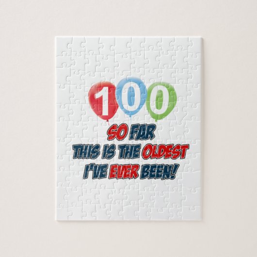 100e verjaardag legpuzzel (Verticaal)