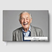100e verjaardag Mannelijke fotoElegant gastenboek (Voorkant)