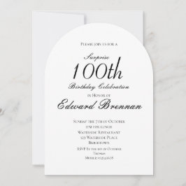 100e verjaardag Mannelijke stijlvolle foto Monogra Kaart