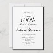100e verjaardag Mannelijke stijlvolle foto Monogra Kaart (Voorkant)