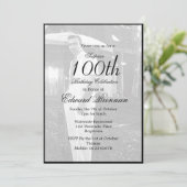 100e verjaardag Mannelijke stijlvolle foto Monogra Kaart (Staand voorkant)