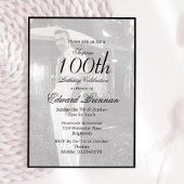 100e verjaardag Mannelijke stijlvolle foto Monogra Kaart