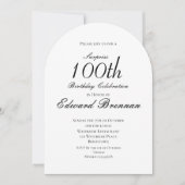 100e verjaardag Mannelijke stijlvolle foto Monogra Kaart (Voorkant)