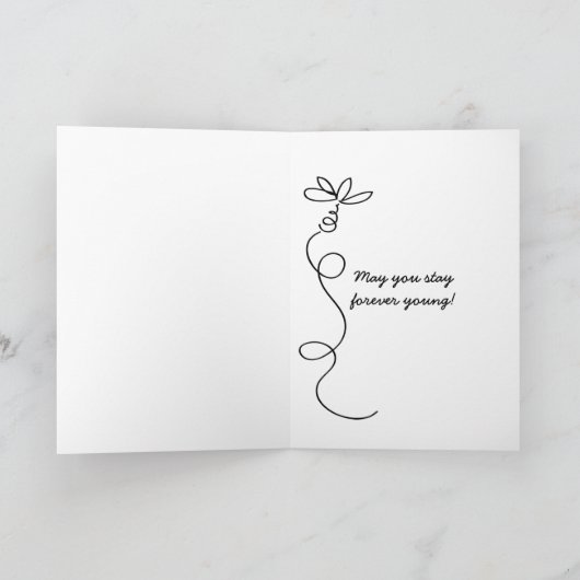 100e verjaardag met ballonbouquet op zwart kaart (Binnen)