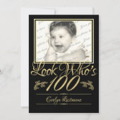 100e verjaardag met foto kaart (Voorkant)