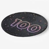 100e verjaardag Neon Sign On Black Paper Bord (Gekanteld)