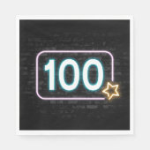 100e verjaardag Neon Sign On Brick Servet (Voorkant)