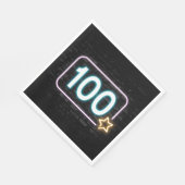 100e verjaardag Neon Sign On Brick Servet (Hoek)