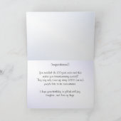 100e verjaardag nummer patroon blauw en wit kaart (Binnen)