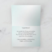 100e verjaardag nummer Patroon Blauwgroen en wit Kaart (Binnen)