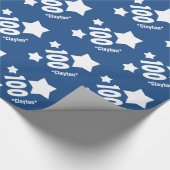 100e verjaardag of een jaar feestelijk 2 cadeaupapier (Hoek)