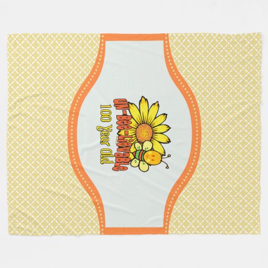 100e verjaardag - Ongelooflijk op 100 jaar oud Fleece Deken (Voorkant (Horizontaal))