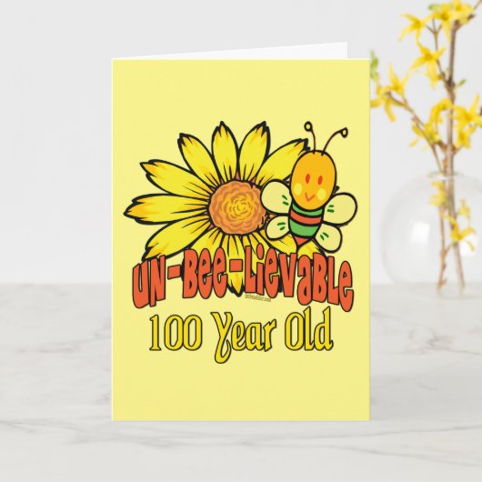 100e verjaardag - Ongelooflijk op 100 jaar oud Kaart (Gele Bloem)