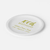 100e verjaardag Papieren Borden op maat Papieren Bordje (Gekanteld)