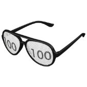 100e verjaardag partij tinten aviator zonnebril (Gekanteld)