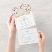 100e Verjaardag Party Pompoen Fall Bladeren All In One Uitnodiging (Afscheurbaar)