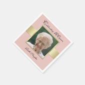 100e Verjaardag Party Roos Gouden Foto servetten (Hoek)