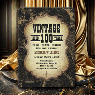 100e Verjaardag Party Thema Wereldkaart Kaart