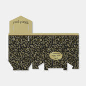 100e verjaardag Random Number Pattern Black/Gold Bedankdoosjes (Uitgevouwen)