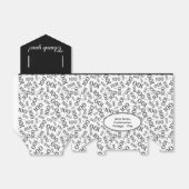 100e verjaardag Random Number Pattern Black/White Bedankdoosjes (Uitgevouwen)