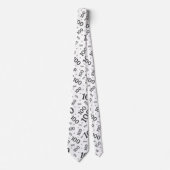 100e verjaardag Random Number Pattern Black/White Stropdas (Voorkant)