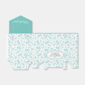 100e verjaardag Random Number Pattern Blauwgroen/W Bedankdoosjes (Uitgevouwen)