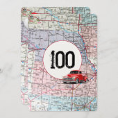 100e verjaardag Red Retro Truck Kaart (Voorkant / Achterkant)